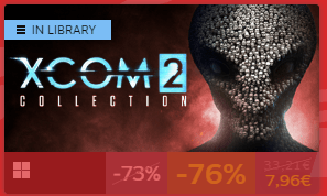 Cover art of XCOM 2 featuring a soldier and an alien overlord with a war-torn city in the background.