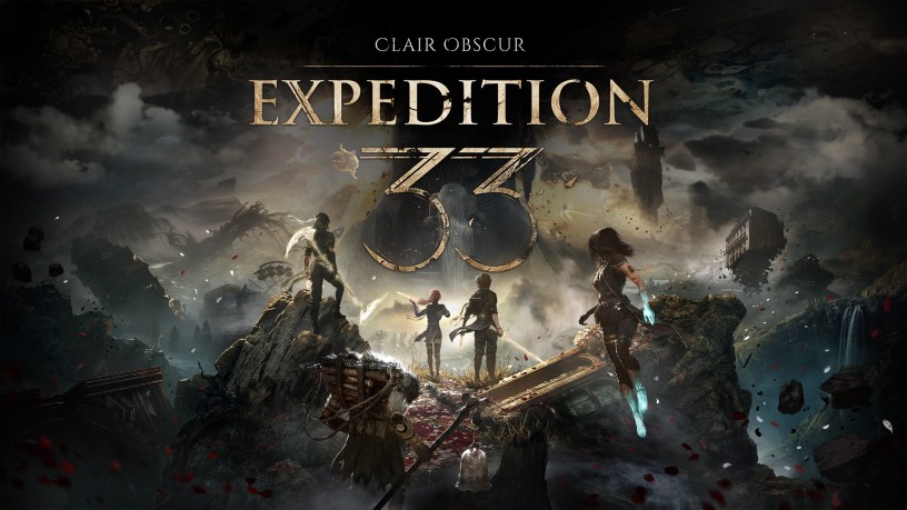 Clair Obscur: Expedition 33 key art featuring dark fantasy characters in a surreal battlefield