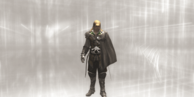 Ezio Auditore in white Animus environment wearing assassin armor