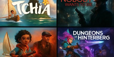 Promotional image for Humble Choice June 2025 featuring cover art for eight PC games including Warhammer 40K: Boltgun, Legacy of Kain: Soul Reaver, Tchia, and more, with the Humble Choice logo at the top.